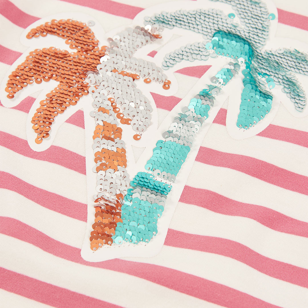 Conjunto blusa rosa con patalón felpa aqua mini niña