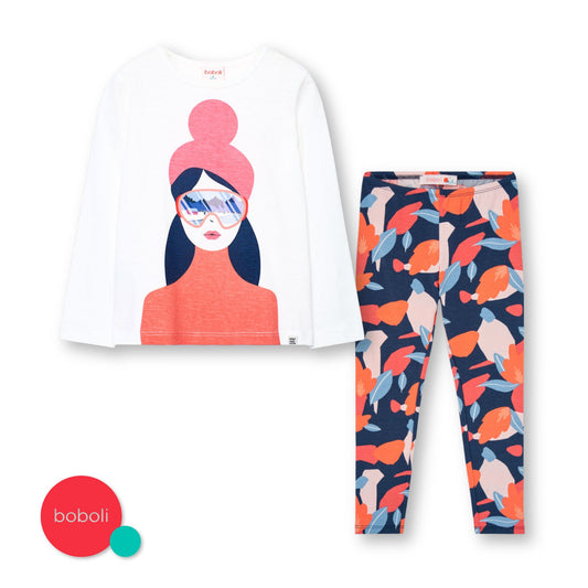 Conjunto snow blusa con leggings niña jr