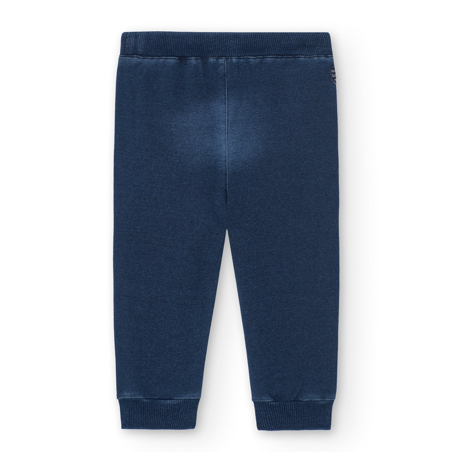Pantalón felpa azul tipo jogger para mini niño