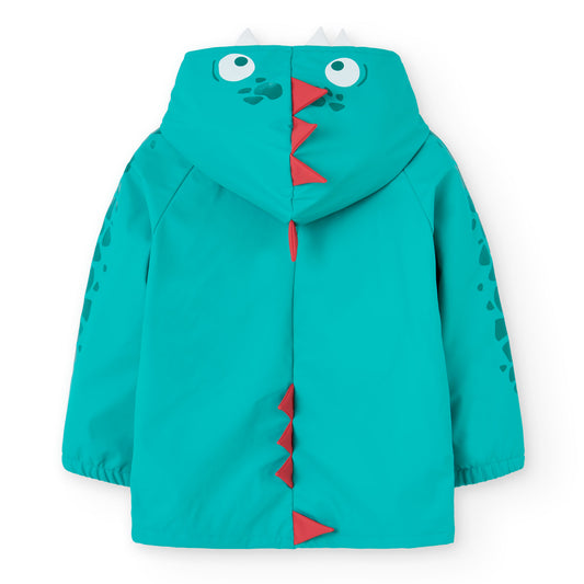 Impermeable con capucha dino mini niño