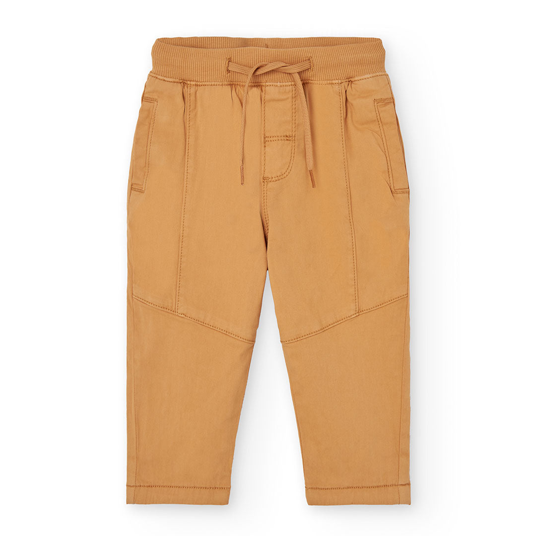 Pantalón jogger gabardina trigo mini niño