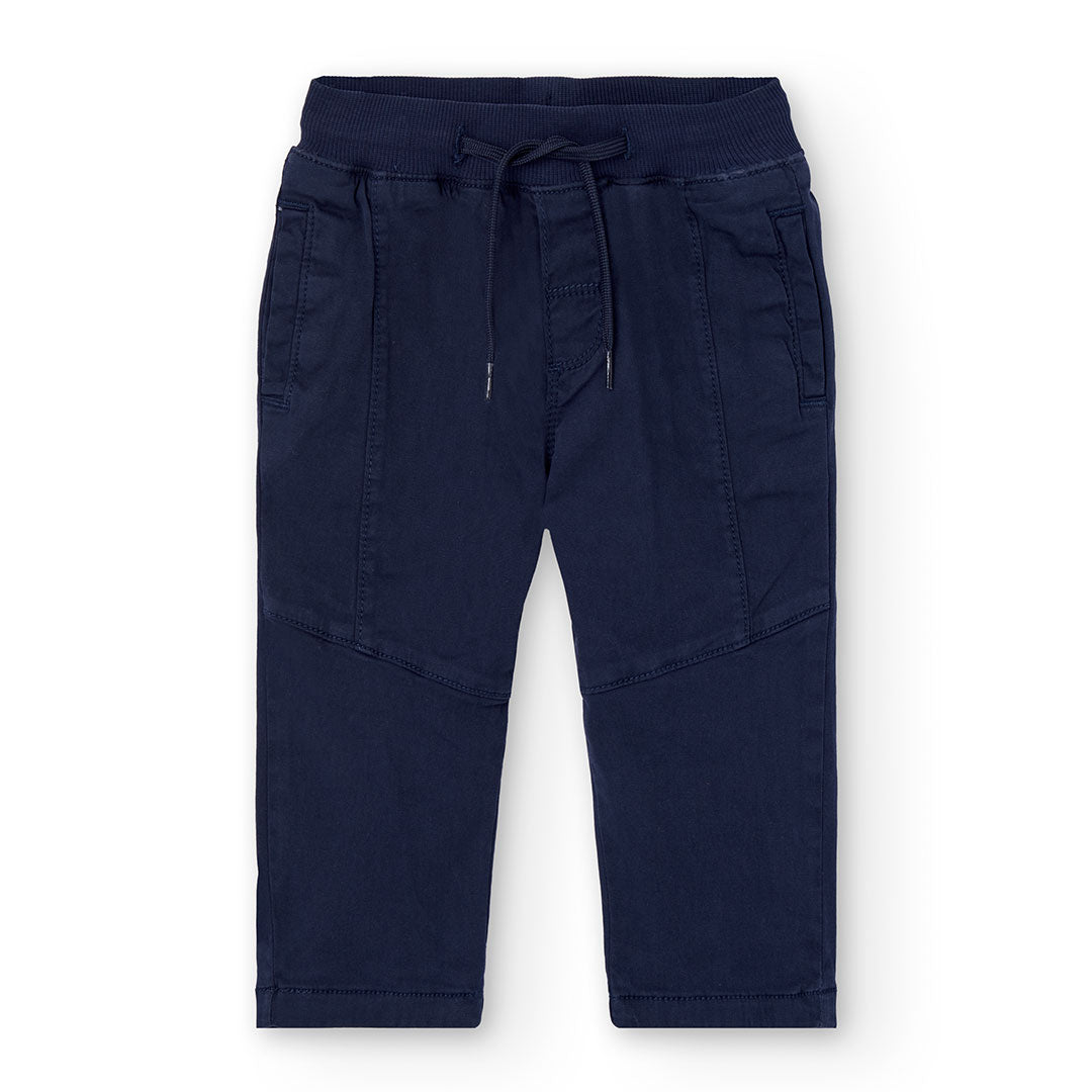 Pantalón jogger gabardina azul marino mini niño