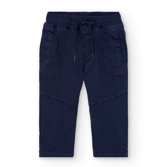 Pantalón jogger gabardina azul marino mini niño