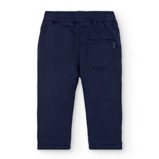 Pantalón jogger gabardina azul marino mini niño