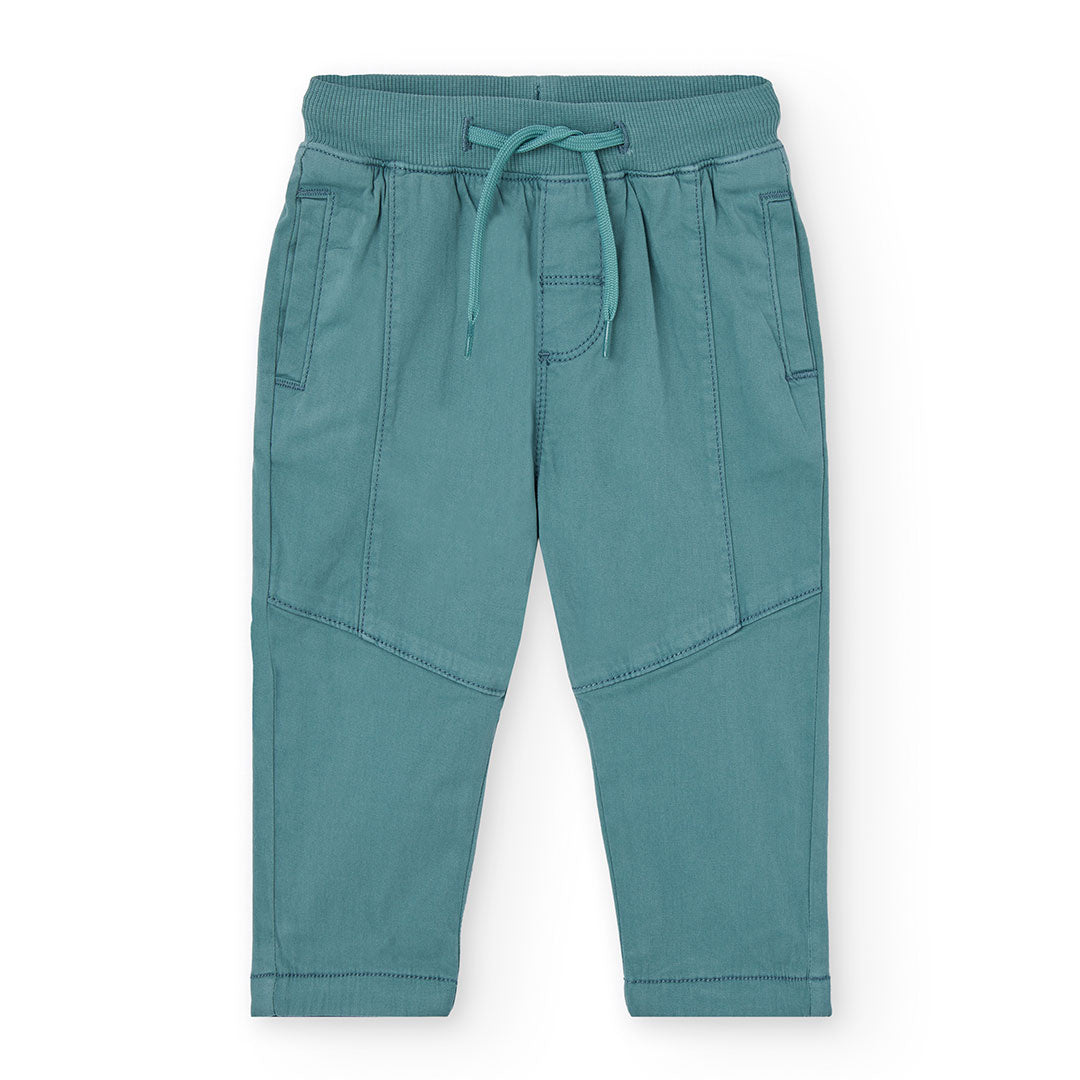Pantalón jogger gabardina azul laurel mini niño