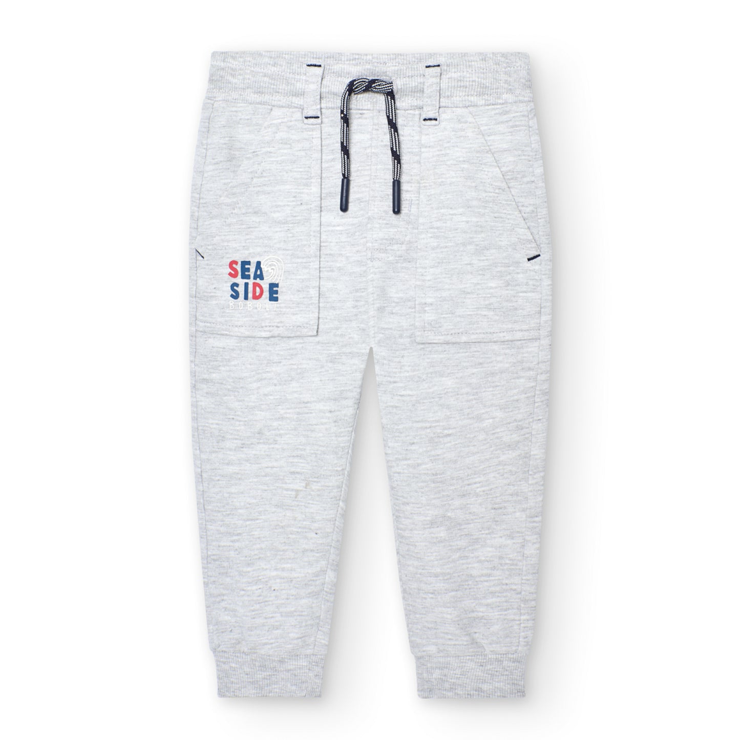 Conjunto chamarra denim combinada con pants mini niño