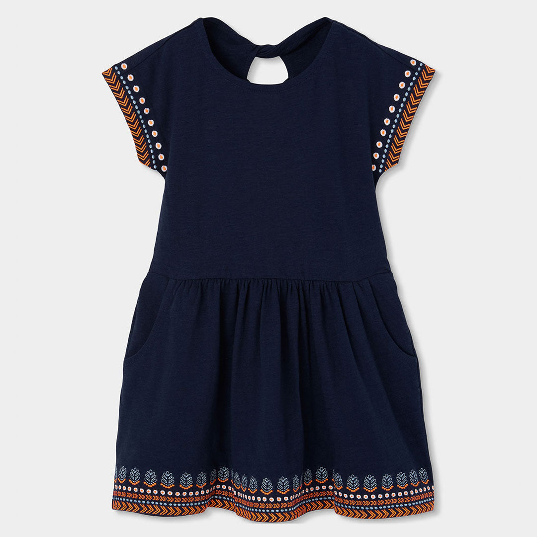 Vestido punto flamé índigo mini niña y niña jr