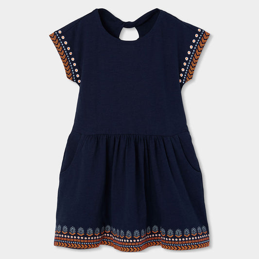 Vestido punto flamé índigo mini niña y niña jr