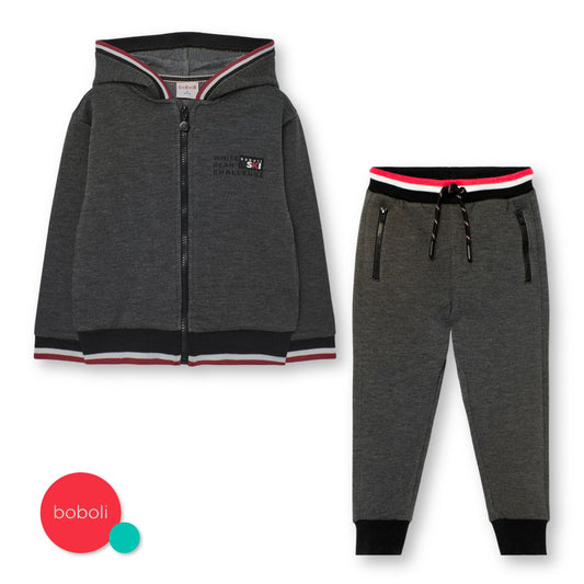 Conjunto de pants negro punto fantasía niño jr