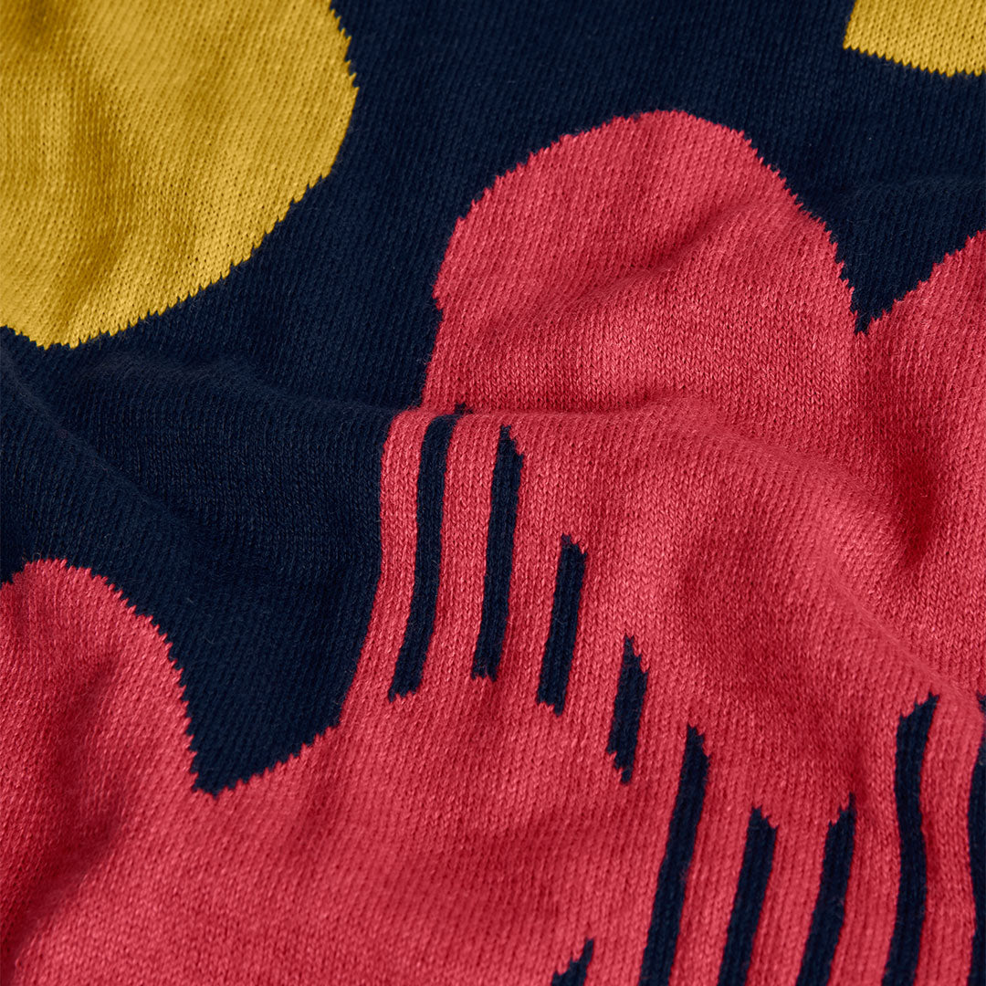 Vestido tricot multicolor con mallas niña jr