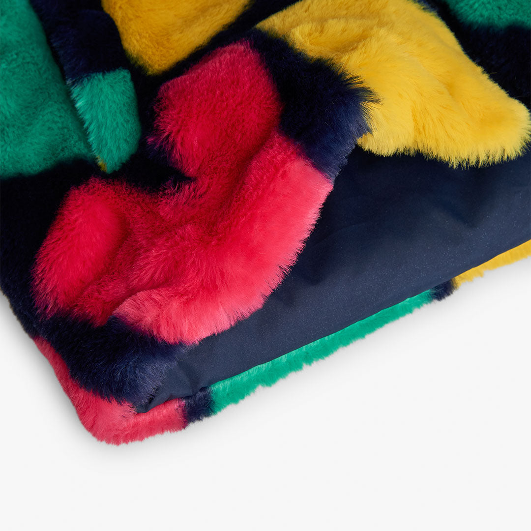 Chamarra reversible corazones multicolor niña jr