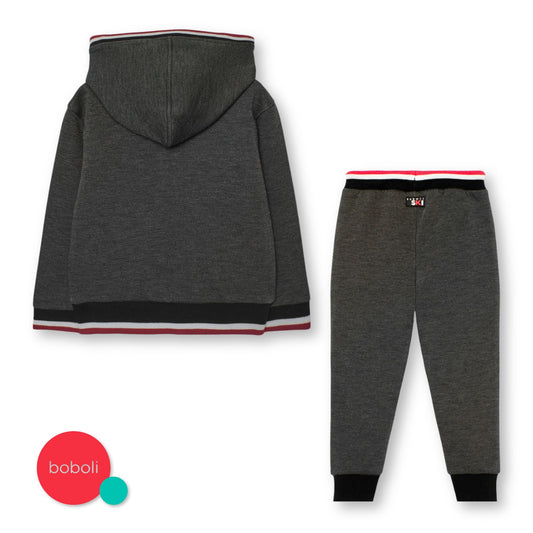 Conjunto de pants negro punto fantasía niño jr