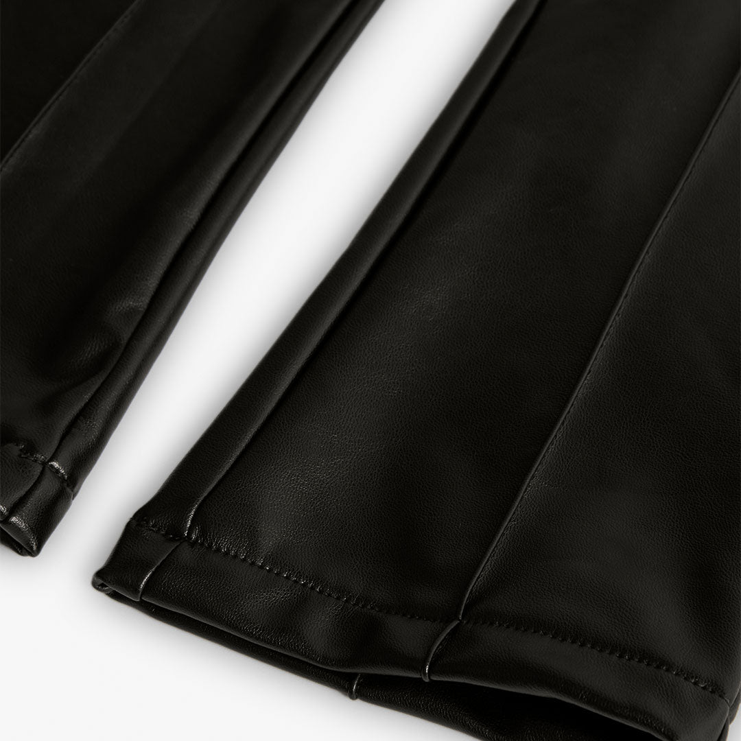 Pantalón polipiel negro niña jr