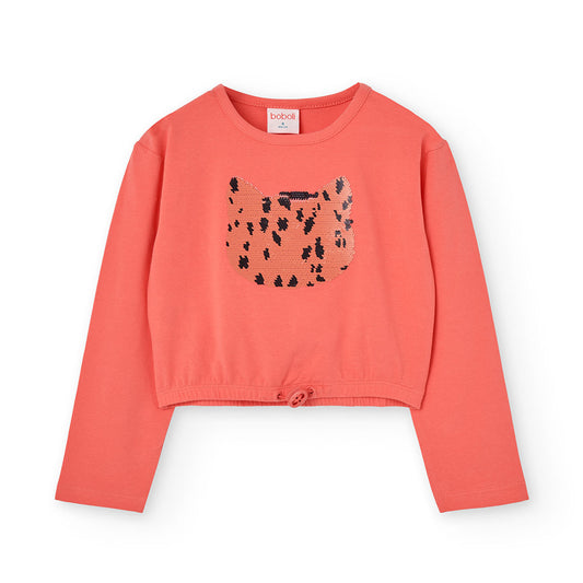 Blusa stretch salmón niña jr