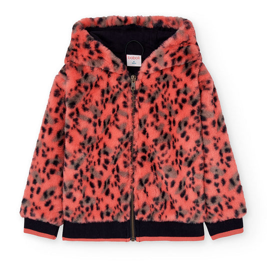Chamarra pelo animal print niña jr