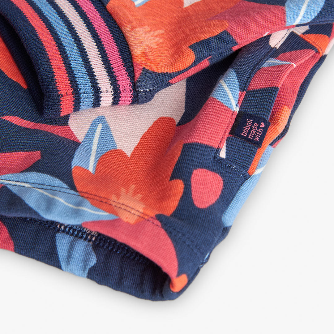 Sudadera felpa estampada hojas niña jr