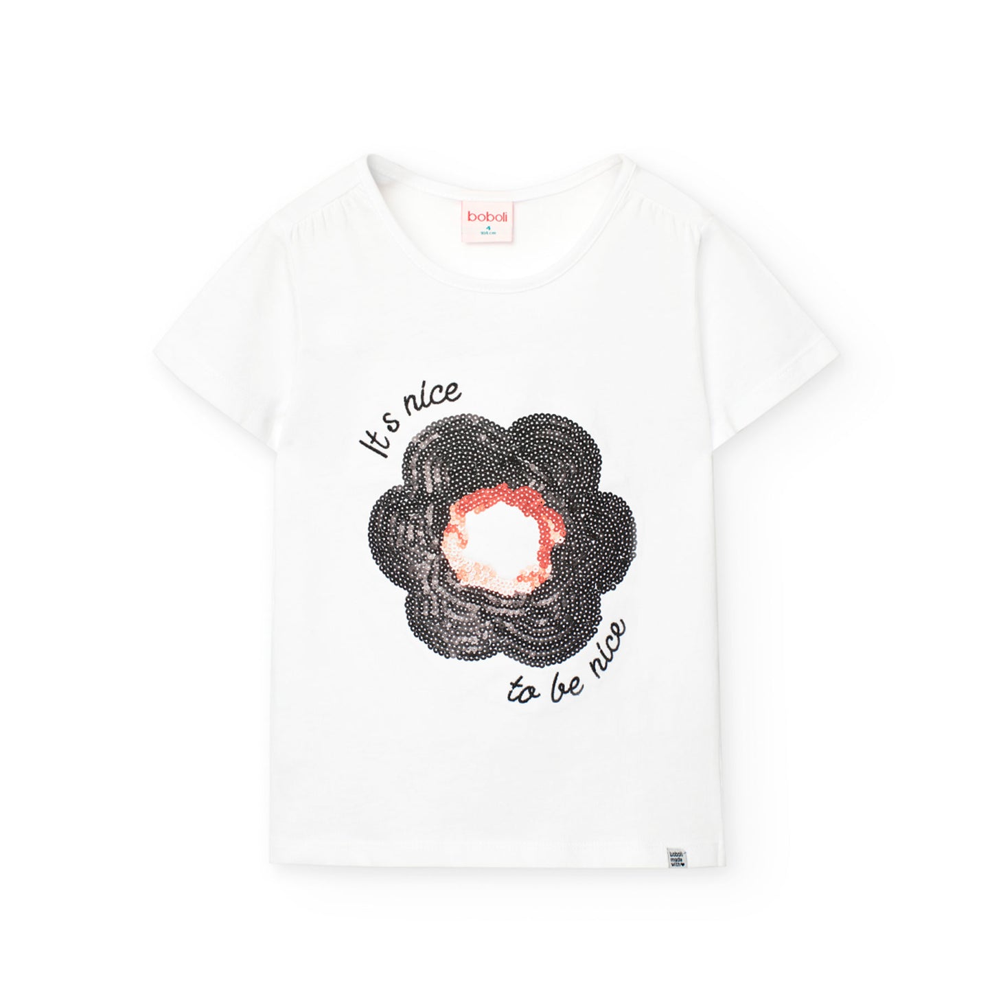 Conjunto blusa con falda negra combinada para niña jr