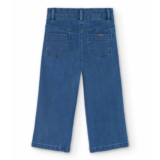 Pantalón mezclilla ancho stretch niña jr