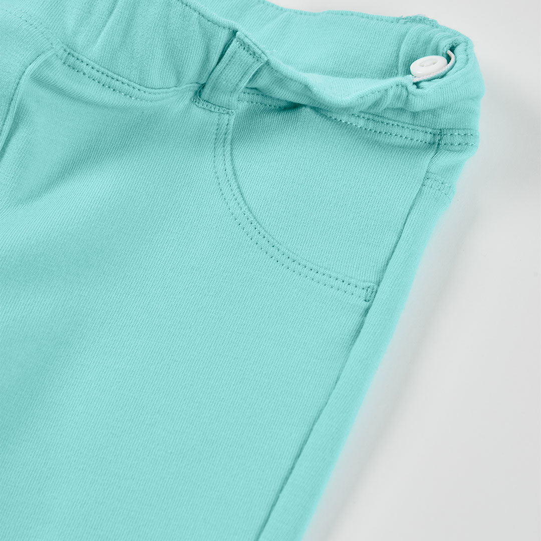 Conjunto blusa rosa con patalón felpa aqua mini niña