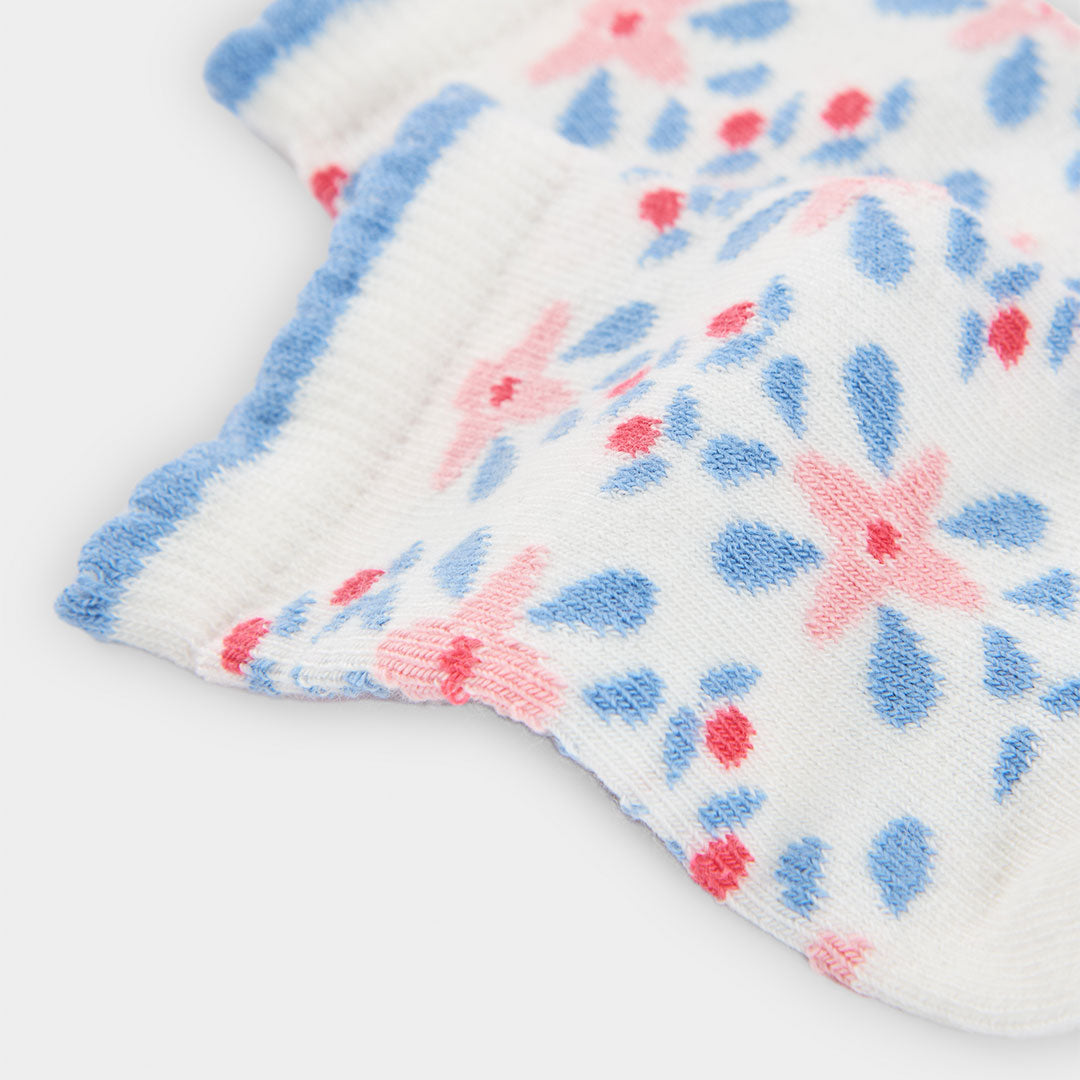 Pack calcetines blanco/coral para mini niña