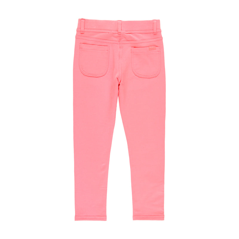 Conjunto blusa verde neon con pantalón rosa felpa niña jr