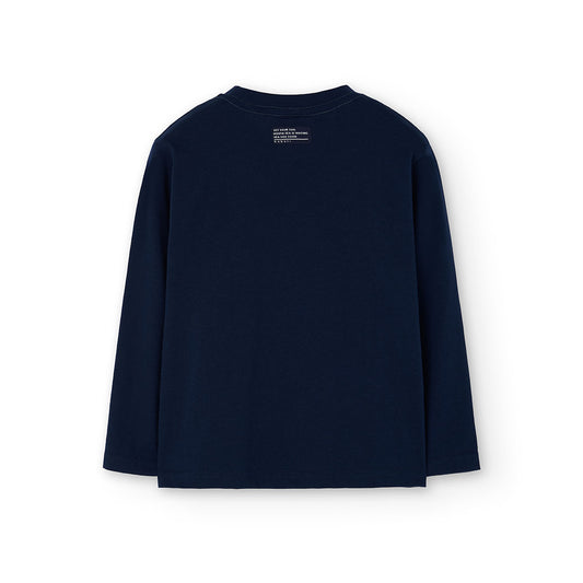 Camiseta manga larga azul marino niño jr