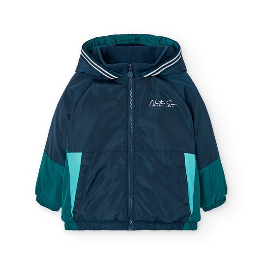 Chamarra impermeable azul billar niño jr