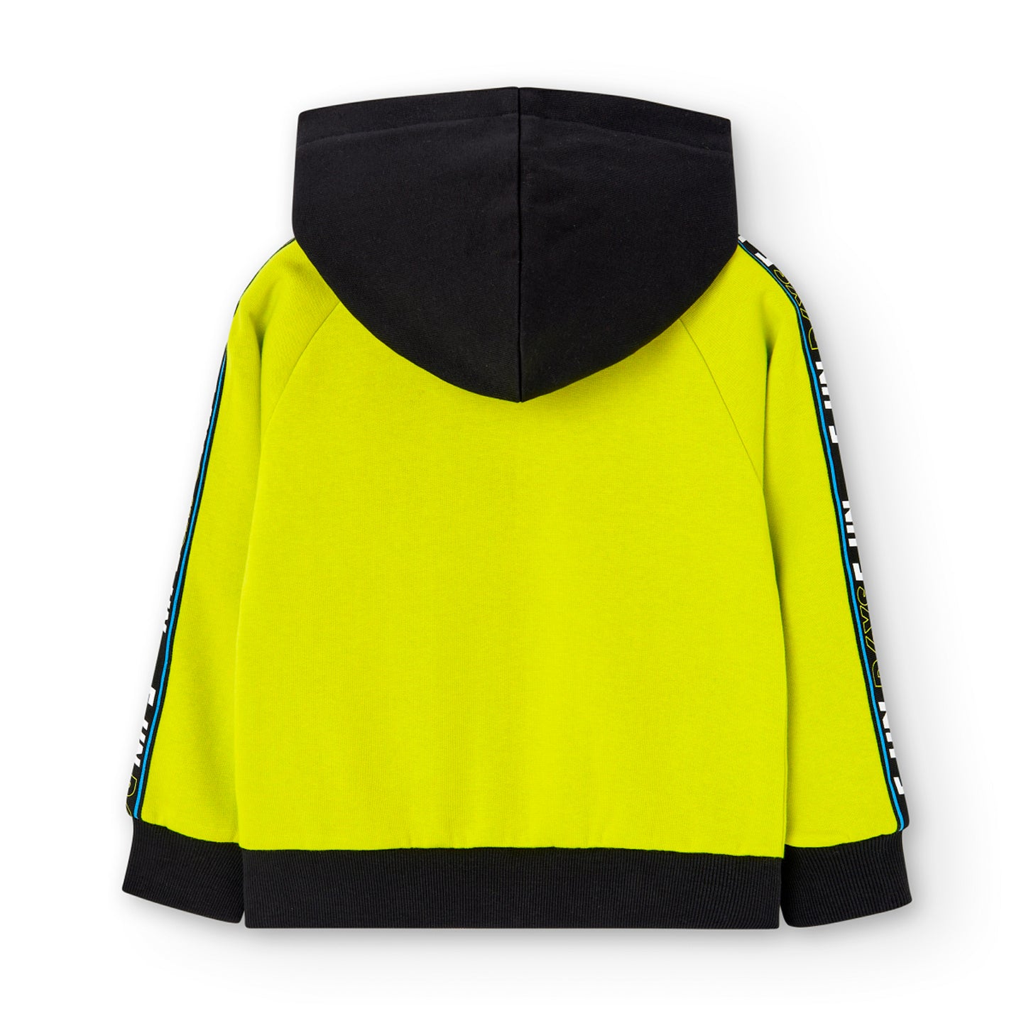 Sudadera de felpa con cierre amarillo limón niño jr