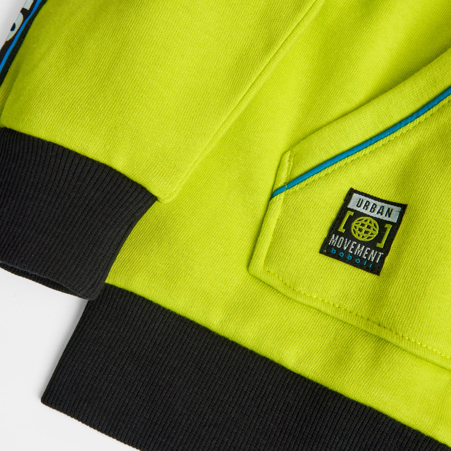 Sudadera de felpa con cierre amarillo limón niño jr