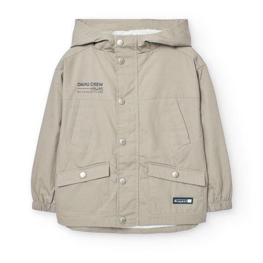 Impermeable beige para mini niño y niño jr