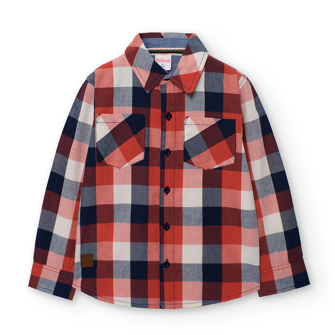 Camisa viella cuadros niño jr