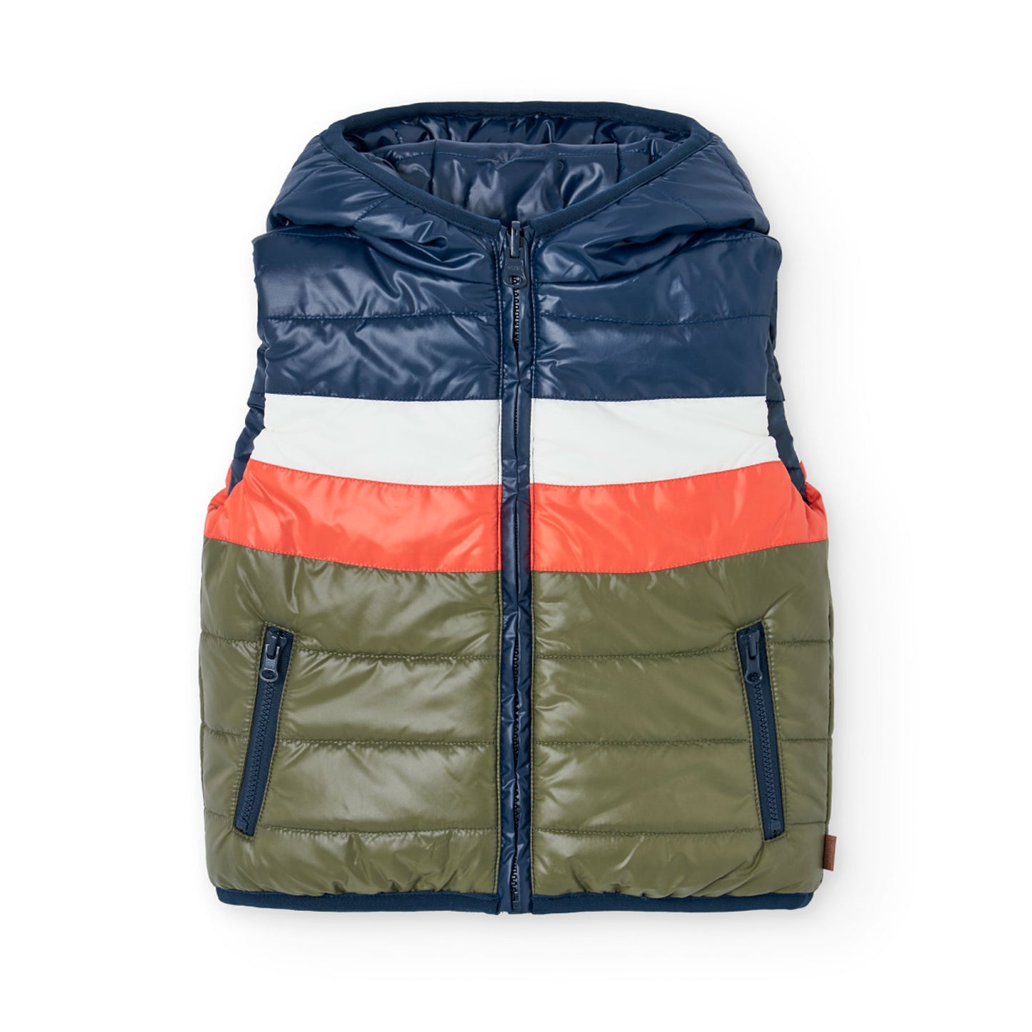 Chaleco reversible azul con verde niño jr