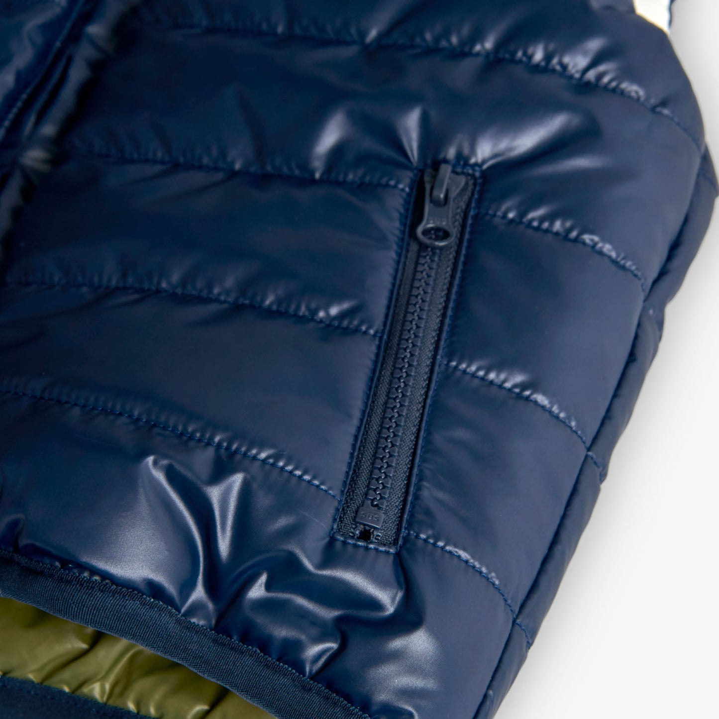 Chaleco reversible azul con verde niño jr