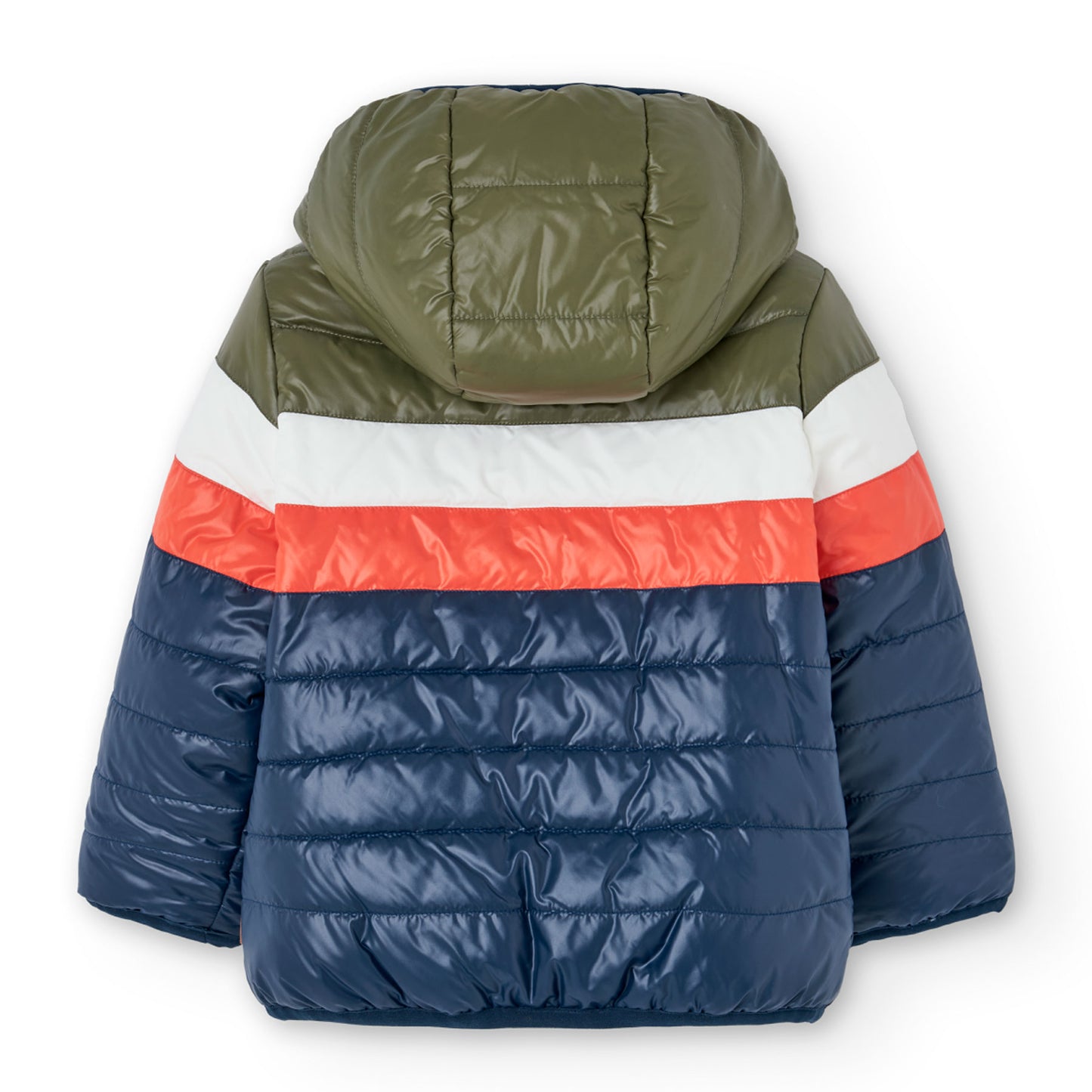 Chamarra reversible azul con verde niño jr