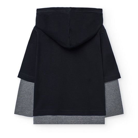 Camiseta manga larga con capucha niño jr