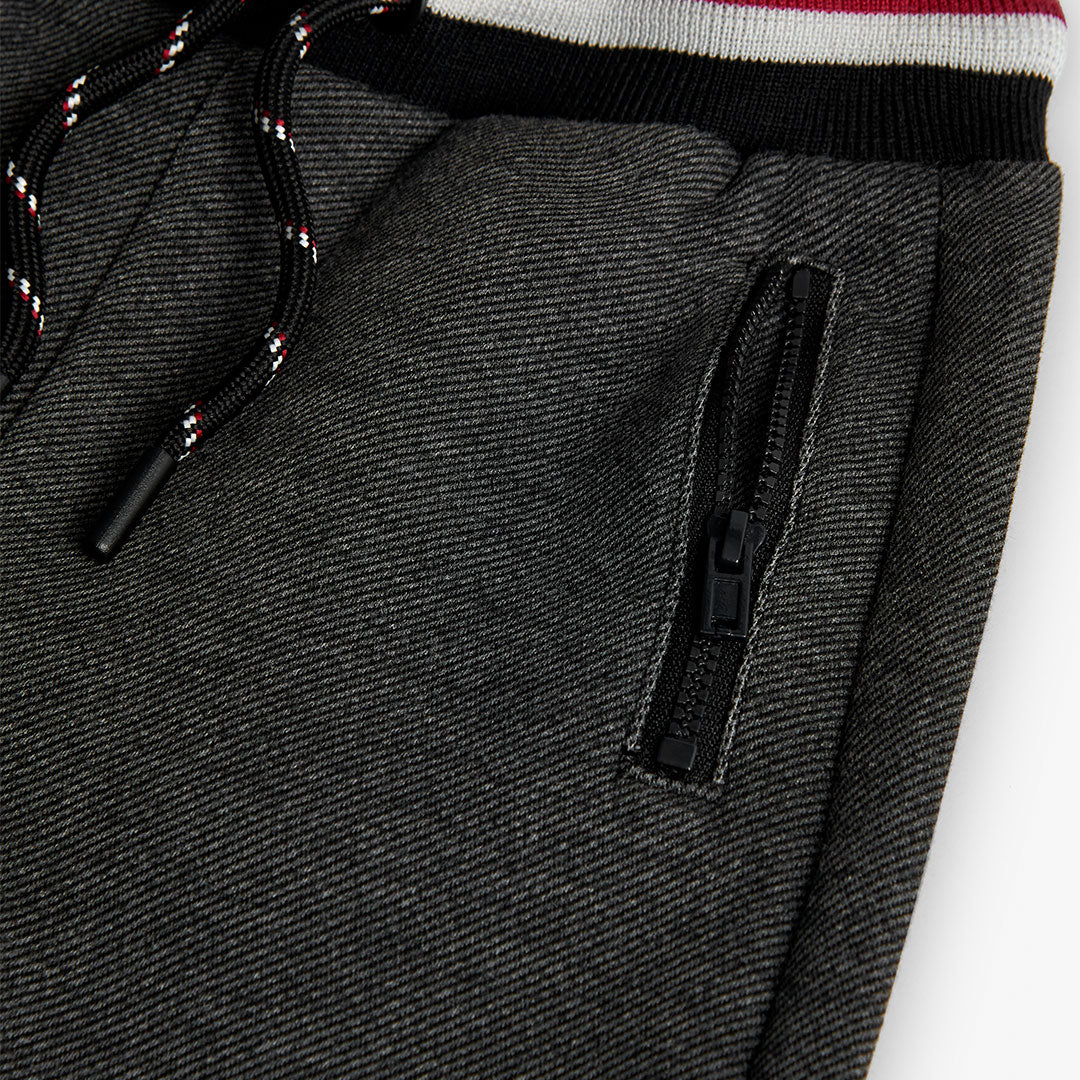 Conjunto de pants negro punto fantasía niño jr