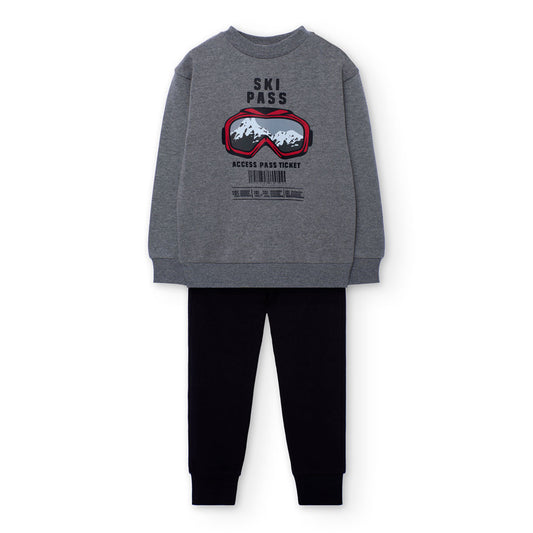 Conjunto de pants felpa ski niño jr