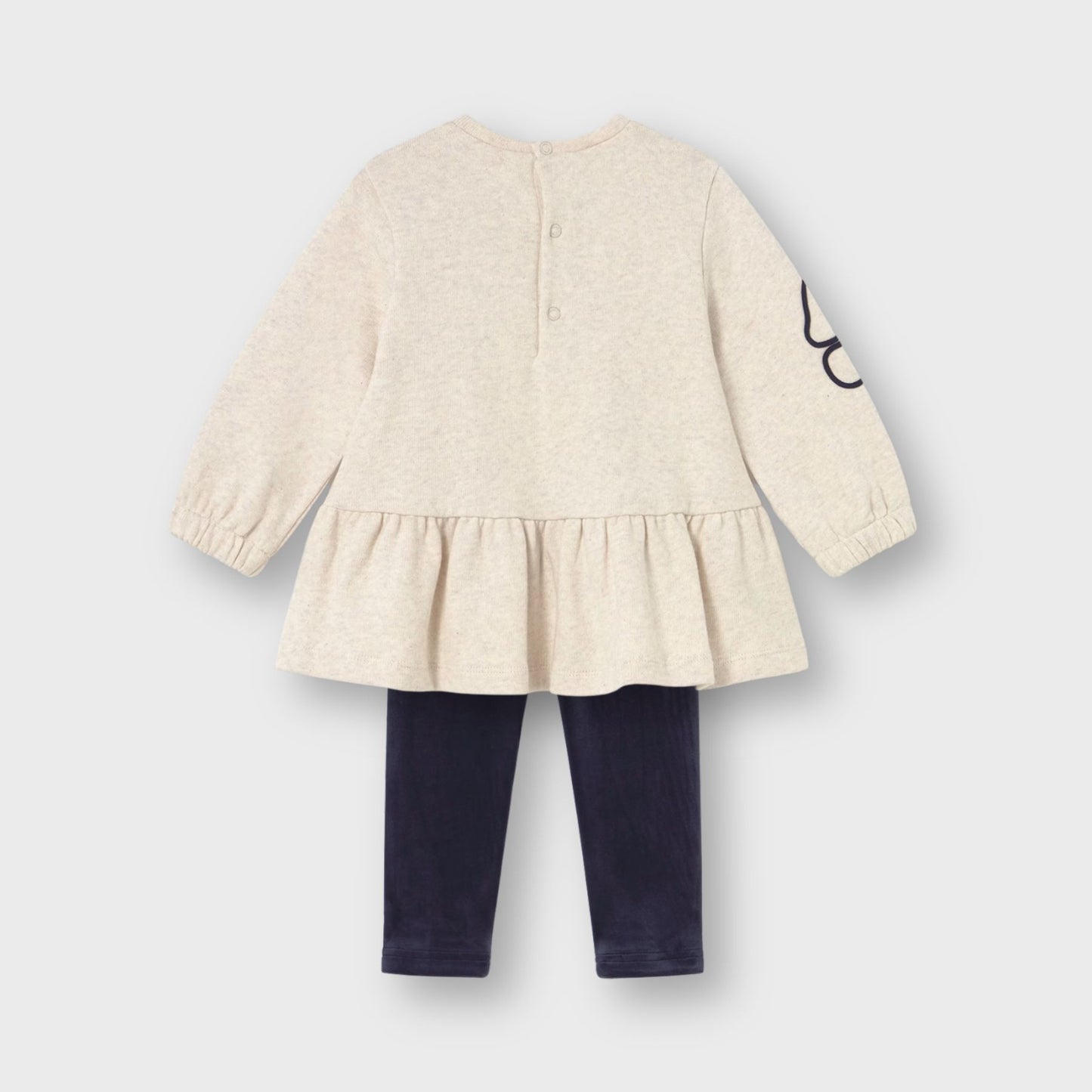 Vestido felpa con leggings terciopelo bebé niña
