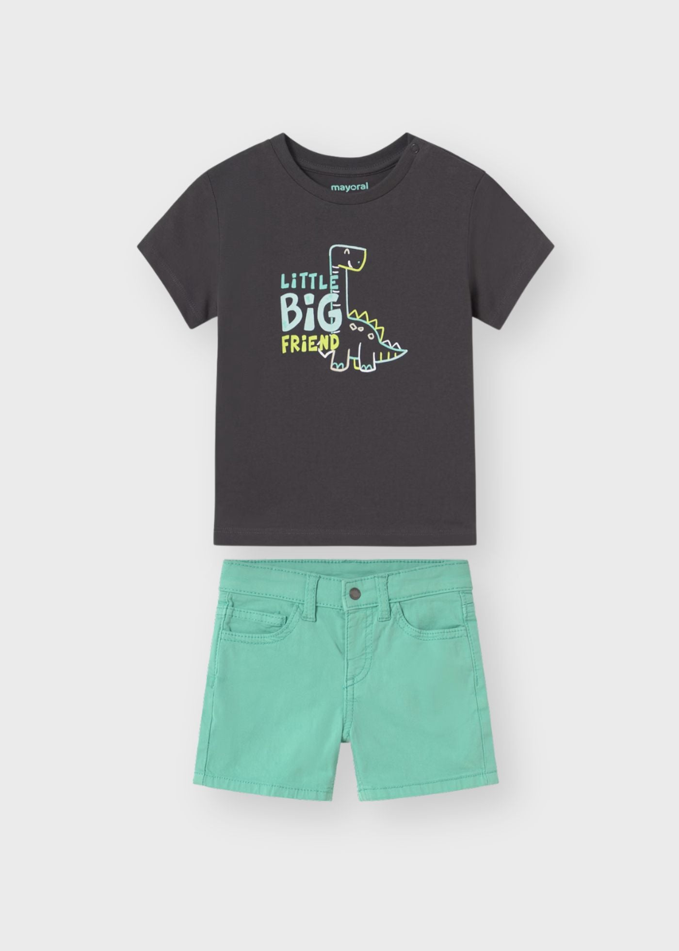 Conjunto playera con short sarga para bebé niño