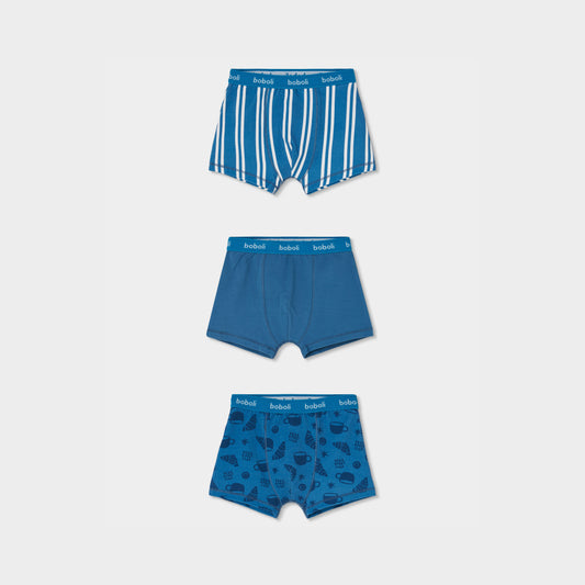 Pack 3 boxers azules mini niño