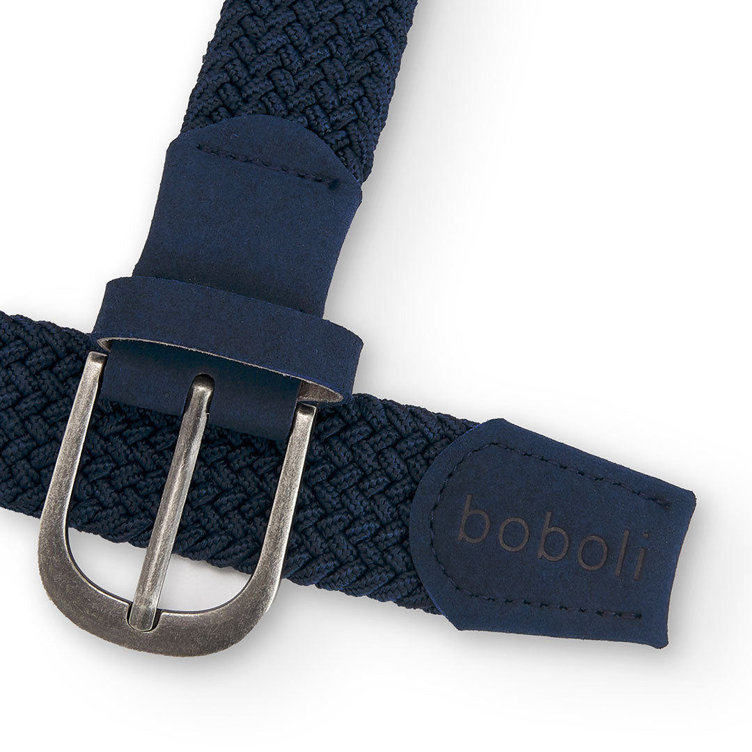 Cinturón trenzado azul marino mini niño y niño jr