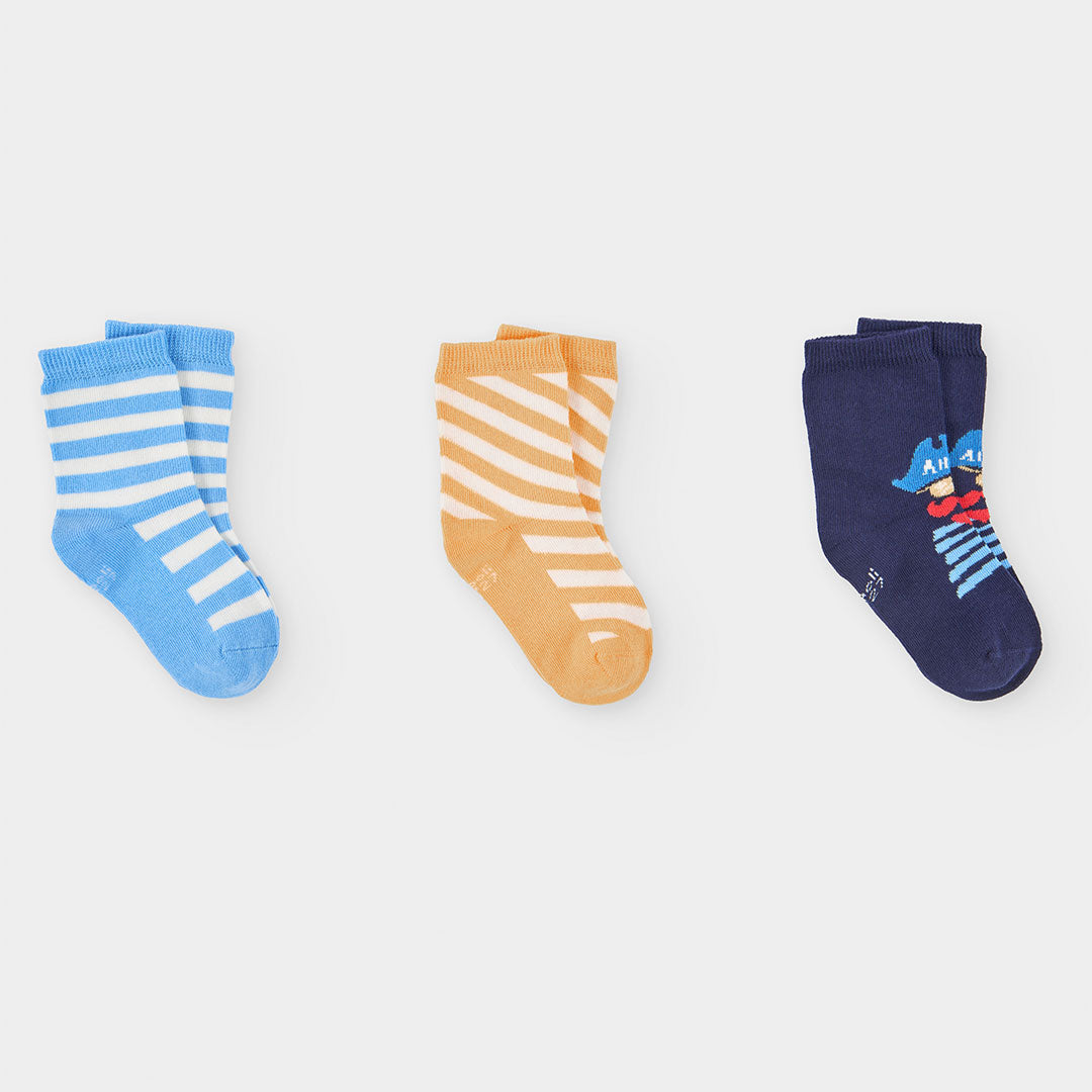 Pack calcetines amarillo/azul para mini niño