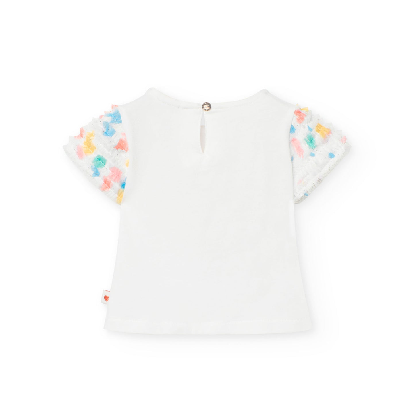 Conjunto blusa con falda corazones para mini niña