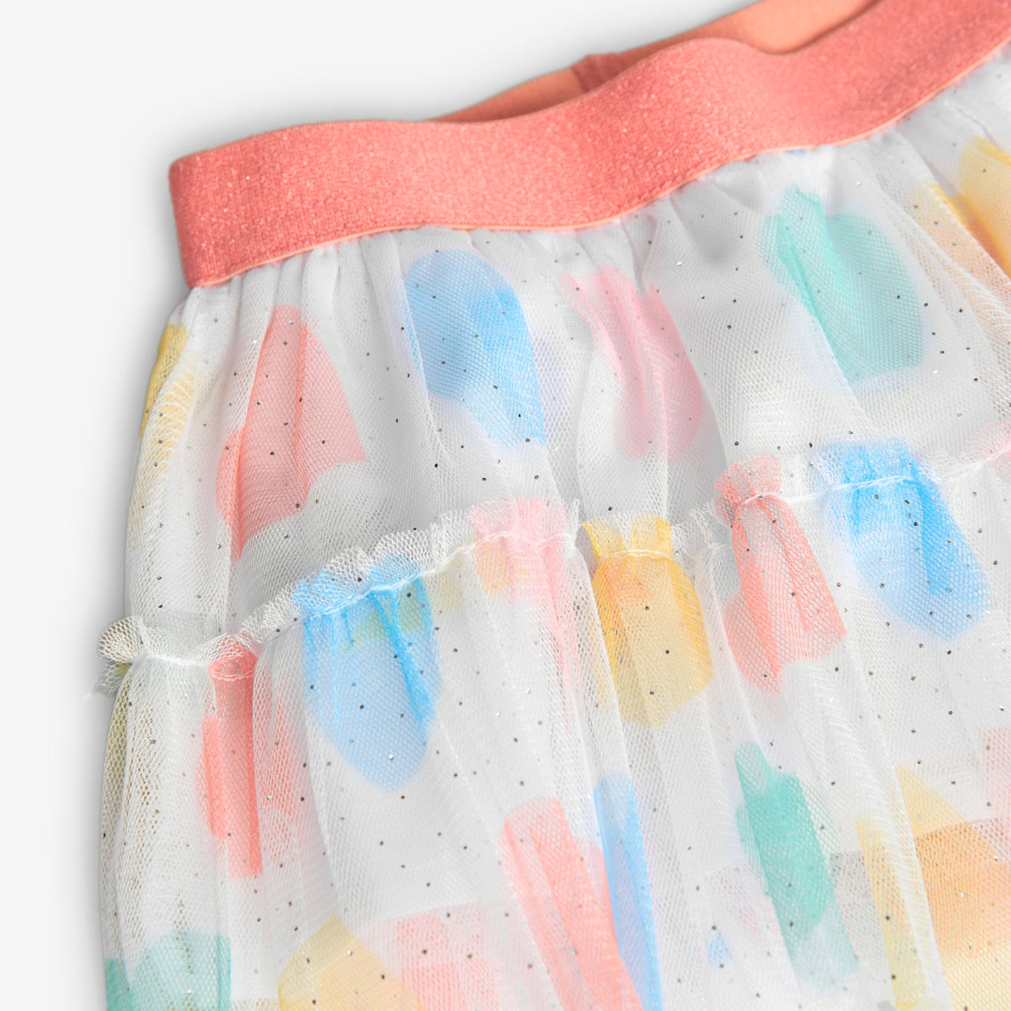 Conjunto blusa con falda corazones para mini niña