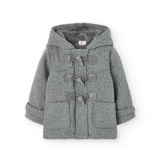 Abrigo paño gris vigoré mini niño