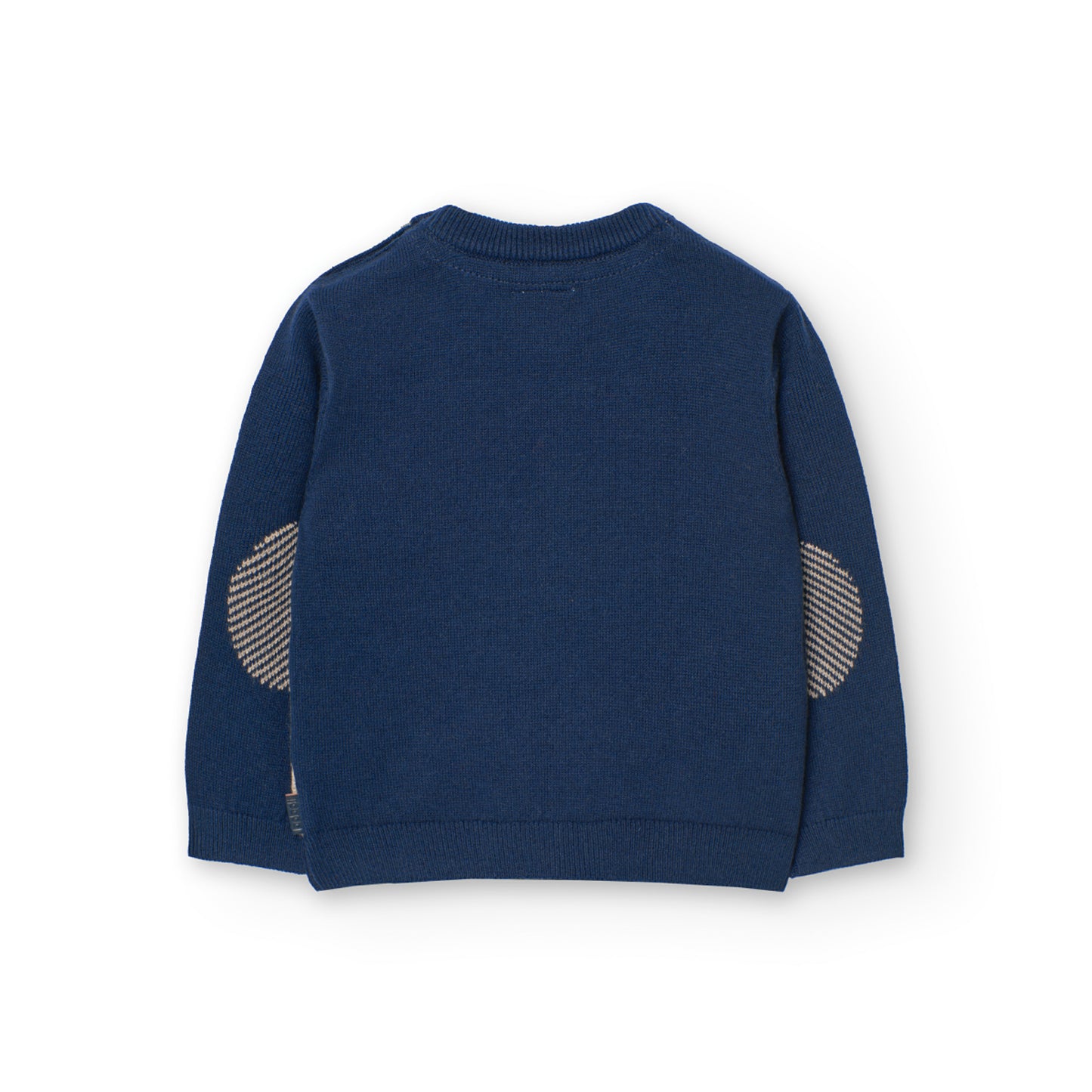 Suéter azul marino cuadros para mini niño