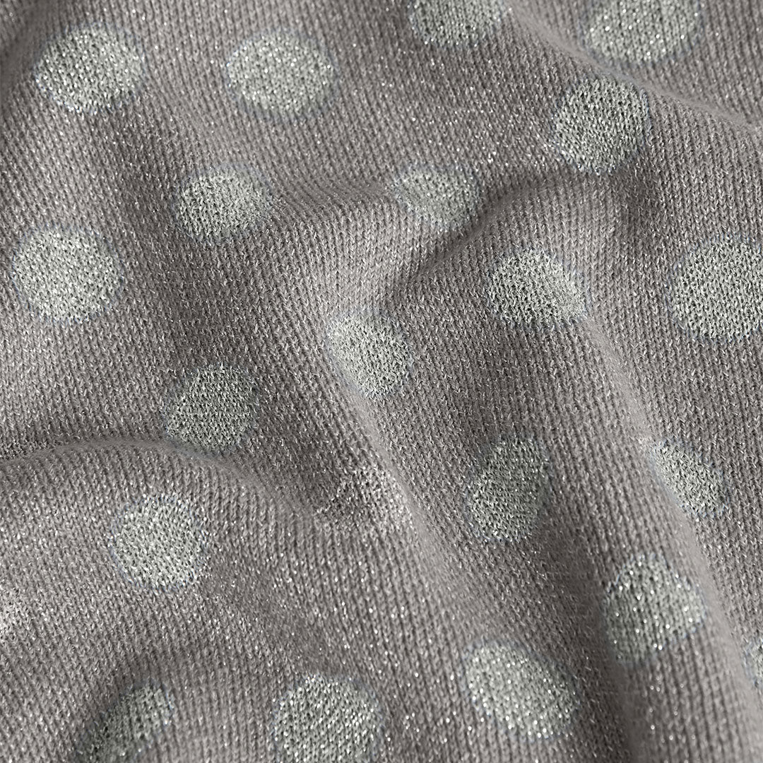 Suéter tricot gris lunares niña jr