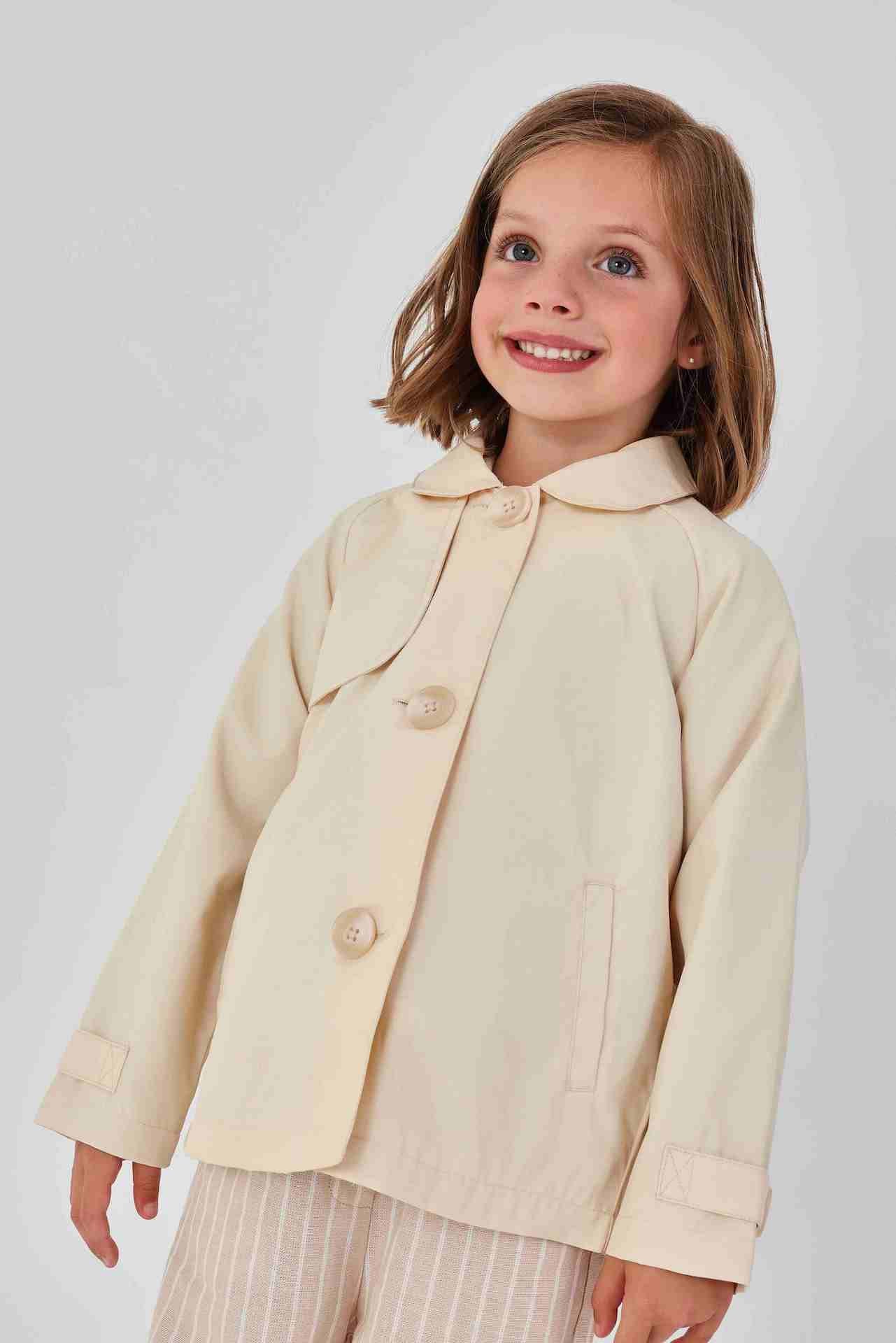 Gabardina impermeable lino mini niña