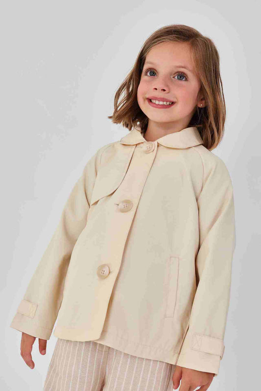 Gabardina impermeable lino mini niña