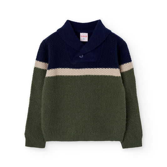 Suéter forest azul con verde niño jr
